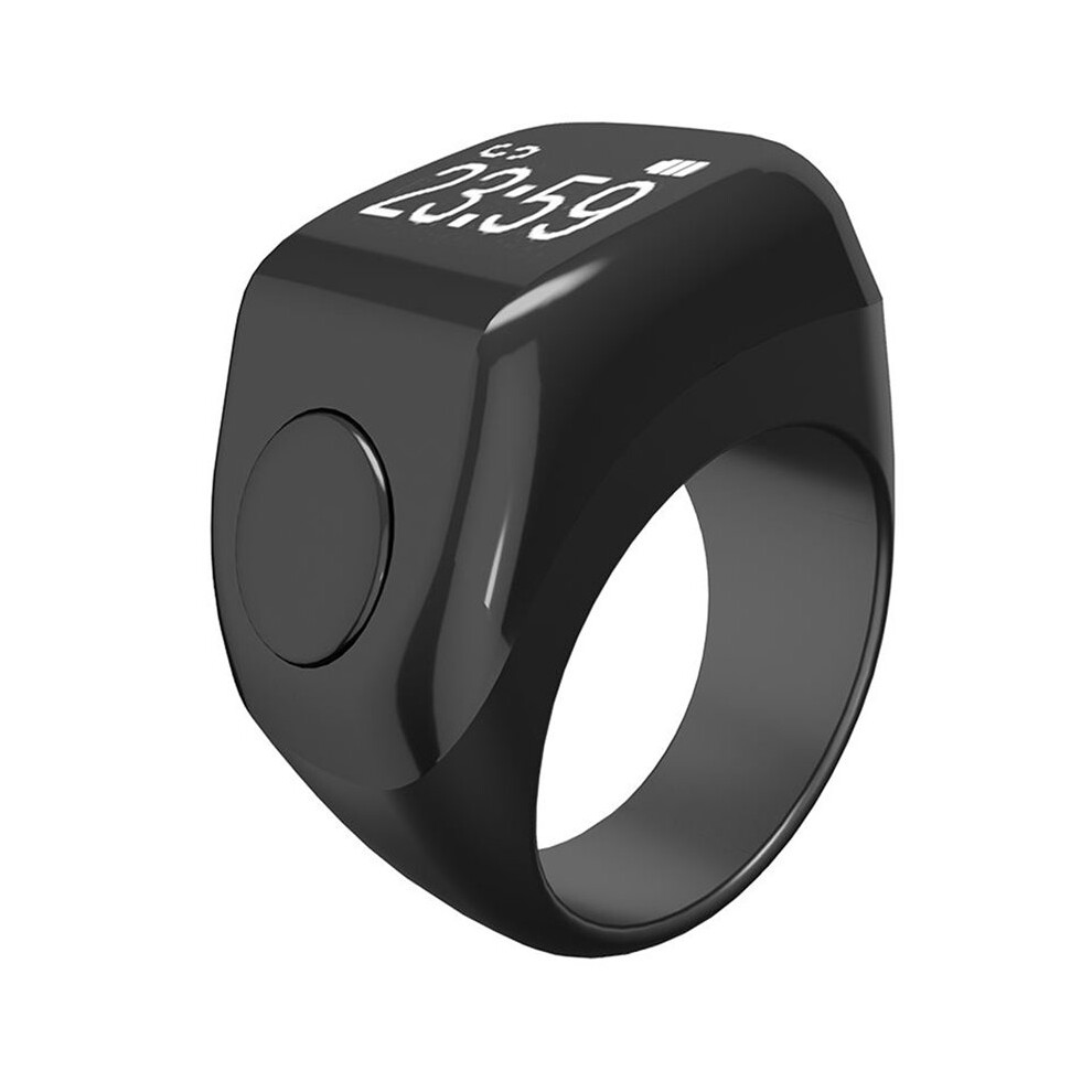 Zandonã Ring Heart Rate Monitor, Blood Oxygen Level, Pedometer, Finger-Worn Multi-Function Counter With Black
