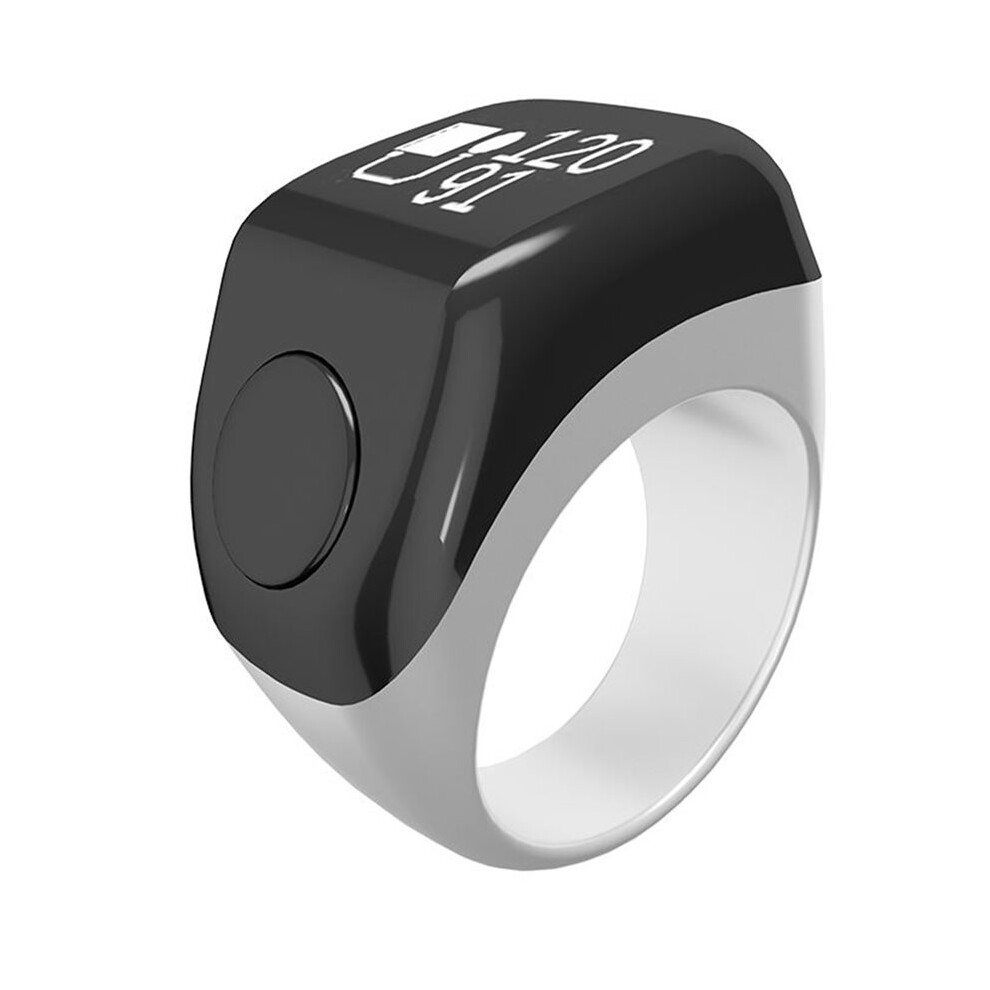 Ring Heart Rate Monitor, Blood Oxygen Level, Pedometer, Finger-Worn Multi-Function Counter With White 6031088648673