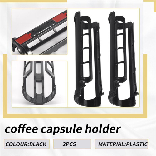 Supporto Laterale Porta Cialde Caffè 2 Pezzi per Dispenser Cialde K Cup per Macchine da Caffè Monodose Nero 2