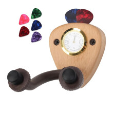 Soporte de Pared para Guitarra con Monitoreo de Humedad, Gancho para Colgar Guitarra Acústica, Eléctrica, Ukelele y Bajo con 5 Púas