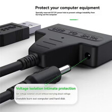 to USB 3.0 Adapter Cable for 2.5 Inch SSD/HDD Drives, Support to 5Gbps Speed