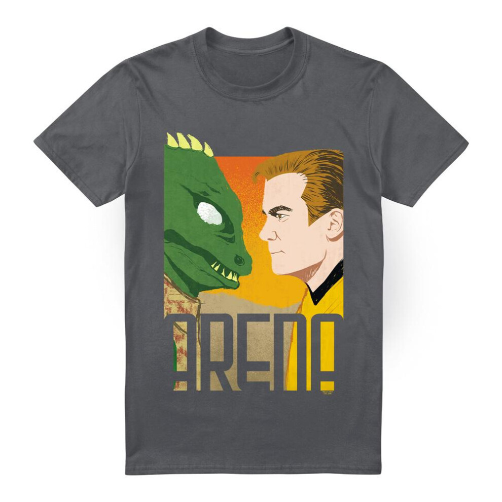 Star Trek (S, Charcoal) Mens Arena T-Shirt Multicoloured