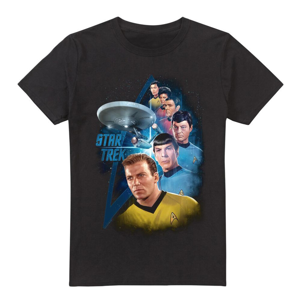 Star Trek (S, ) Mens Among The Stars T-Shirt Black