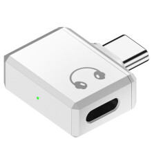 Type-C to  Headphone Adapter Supports Music Playback and Calls  Phones Built-in Lossless Decoding Chip White