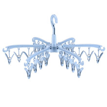 24 Clips Folding Clothes Dryer Rotatable Hanger Windproof Socks Drying Rack Home Storage Laundry Rack New Dropshipping A