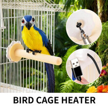 Bird Perch Cockatiel USB Heating Accessories USB Heated Bird Perch for Small Medium Peony Parakeet Cold Weather B