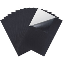 Black Adhesive Back Sheets Fabric Sticky Back Sheets Self-Adhesive Durable and Water Resistant, 10 PCS