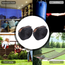 2 Pcs 5-Ring High Load-Bearing Hammock Straps Reinforced Polyester for Home Outdoor Hammock-Orange