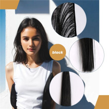 30-Inch Trekkoord Recht Recht Virgin Remy Braziliaans Haar Gevlochten Bos Haar Verlengd Haar Pruik 1 Bundel
