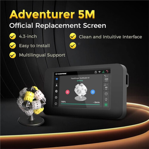 For Adventurer 5M 4.3-Inch Touchscreen Assembly, Effortless Installation and Intuitive Control 2