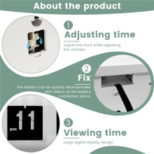 Sveglia con Vibrazione Automatica, Sveglia da Comodino, Orologi Digitali con Ricarica A Batteria/USB per Ufficio, Arredamento per La Casa