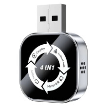 4-i-1 Trådlös Carplay-Adapter AI-Box Airplay/Mirror Link/Carplay/ för Android Auto USB-Dongel Trådbunden Carplay Till Trådlös -Enhet B