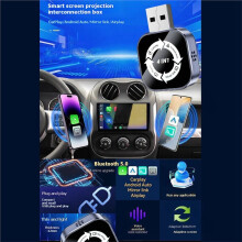 Wireless Carplay Adapter 4in1 AI Box Airplay/Mirror Link/Android Auto/Carplay USB Dongle Wired Carplay to Wireless A