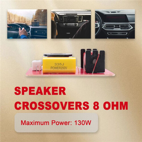 130W Speaker Crossover 2 Way High-Low 8 Ohm Frequency Divider for 6 Inch Speaker 1