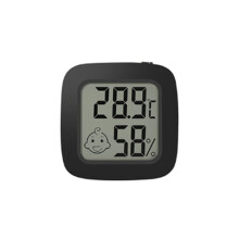 LCD TermóMetro Digital HigróMetro Magentic Medidor de Temperatura Sensor de Humedad EstacióN MeteorolóGica Negro
