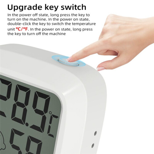 LCD Digital Thermometer Hygrometer Magentic Temperature Meter Humidity Sensor Weather Station Black 2
