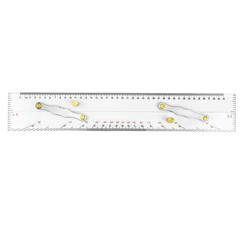 Marine Parallel Ruler Clear Scales, Mapping Points to Pull Parallel Ruler 450MM, Nautical Charts Parallel Ruler for Boat