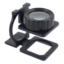 Nuova Lente D'Ingrandimento Ottica Pieghevole In Tessuto con Doppia Lente In Metallo e Vernice 20X 30mm, Lente D'Ingrandimento Tascabile da Lettura