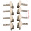 Machines Tuners Pegs Tuning Key with White Pearl Knobs 4L+4R for Mandolin 8