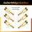 Rektangelgitarrbrosadlar för  Strat Stratocaster Tele Telecaster Elgitarrbyte, Guld (Pack med 6) 4