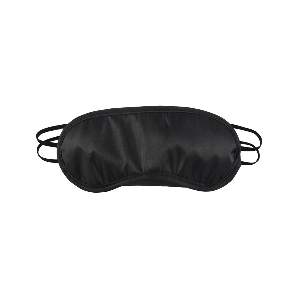 Black Sleep Mask Eye Mask Blindfold Travel Nylon 18.5X9cm Fashion
