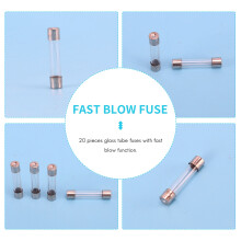 20pcs Fast Blow Glass Tube Fuse 8A 8 Amps 250V 6mm x 30mm