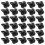 6mm Hole Dia Black Plastic Rivets Fastener  Bumper Push 30pcs 4