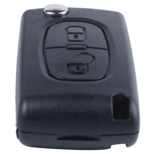 Flip Replacement Remote Car Key Case Shell for  C2 C3 C4 C5 C6 C8 2 Buttons Black 2