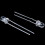 40 Pieces 3mm White LED Lamp Light Emitting Diode  2.5V-3V 4