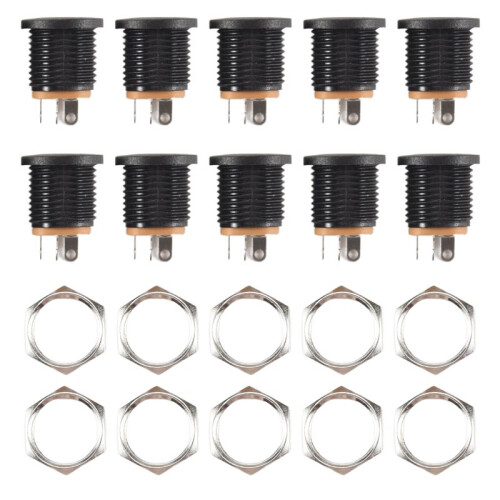 10 Pcs Jack de  Prise D'Alimentation de Panneau Monte de 17.9x13.8mm