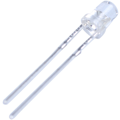 40 Pieces 3mm White LED Lamp Light Emitting Diode  2.5V-3V 1