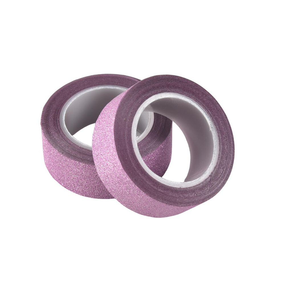 2 X 10M Glitter Washi Tape Stick Self Adhesive Decorative Decora Diy Paper 4712511012279