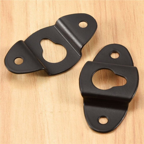 10PCS Audio Speaker Wall Mounted Iron Hanger Plate Black 4.8cm Long 2