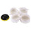 5Pcs Polisher/Buffer kit Soft Wool Bonnet Pad White:4 inch 2