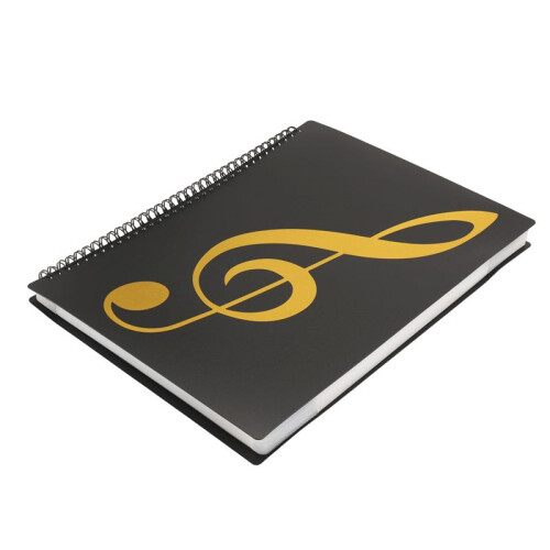 Dossier de Partitions, 60 Pages, /Support pour Partitions, Convient au Format Lettre A4, Dossier de ChœUr Inscriptible et DéTachable (Noir)