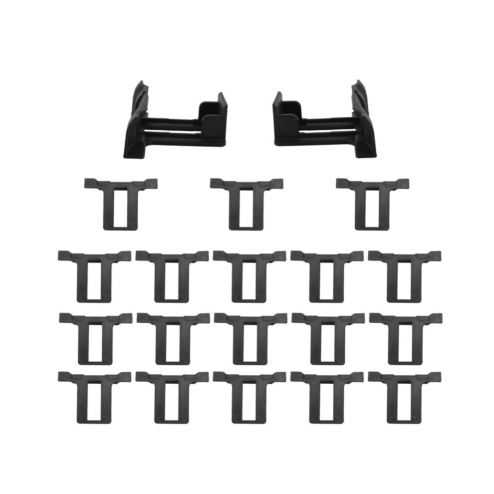 20Pcs Photovoltaic Panel Drainage Buckle Surface Plate Solar Panel Water Drain Clip For Solar Panel Draining Black 30Mm 6033897279611