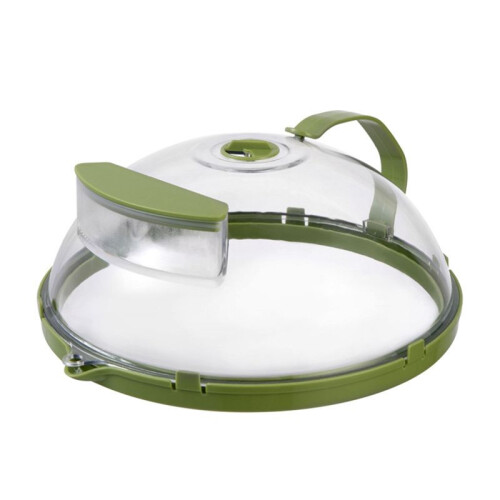 Coperchio per Microonde per Alimenti Coperchio Trasparente Antischizzi per Microonde con Maniglia e Contenitore per L'Acqua Copertura Antispruzzo per