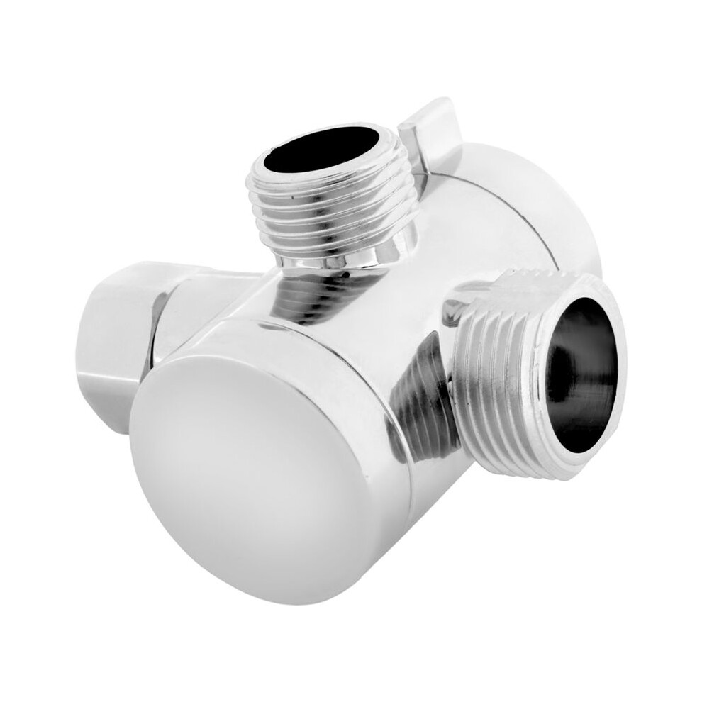 Abs Chrome 3 Way Diverter Hose Fitting T Shape Adapter Connector For Angle Valve Hose Bath Shower Arm Toilet 6031462963125