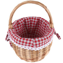 Rieten Mand Geschenkmanden Lege Ovale Wilg Geweven Picknickmand met Handvat Bruiloftsmand Klein