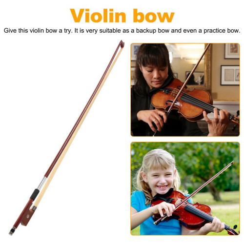 Black Octagonal Bow Children Playing Durable Violin Bow Musical Instruments 4/4 Portable Learn Practice Bow 1