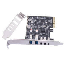 Tarjeta USB PCIE de 2 Puertos USB 3.2 GEN2 USB-A + Tarjeta de Expansión de 3 Puertos Tipo C de 10 Gbps Adaptador de Concentrador USB PCI-e X4 para