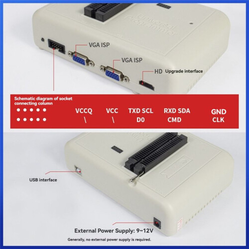 RT809H EMMC-Nand FLASH Programmer with Adapters BGA48 TSOP48 High Precision Tool for Programming 2