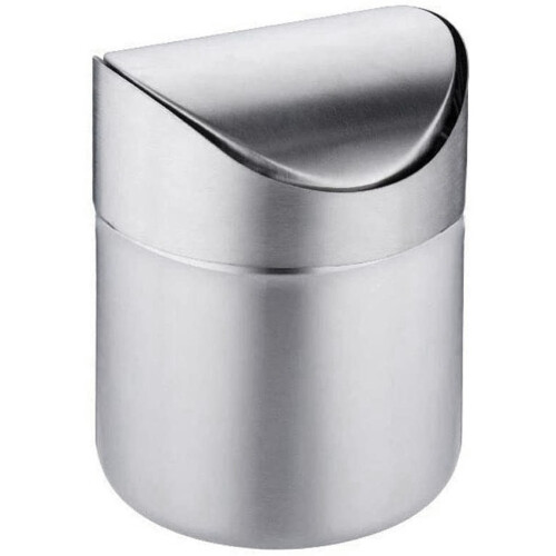 Trash Can for Desk with Lid Desktop Trash Can Small Tiny Countertop Trash Bin Can for Office Bathroom Kitchen 1