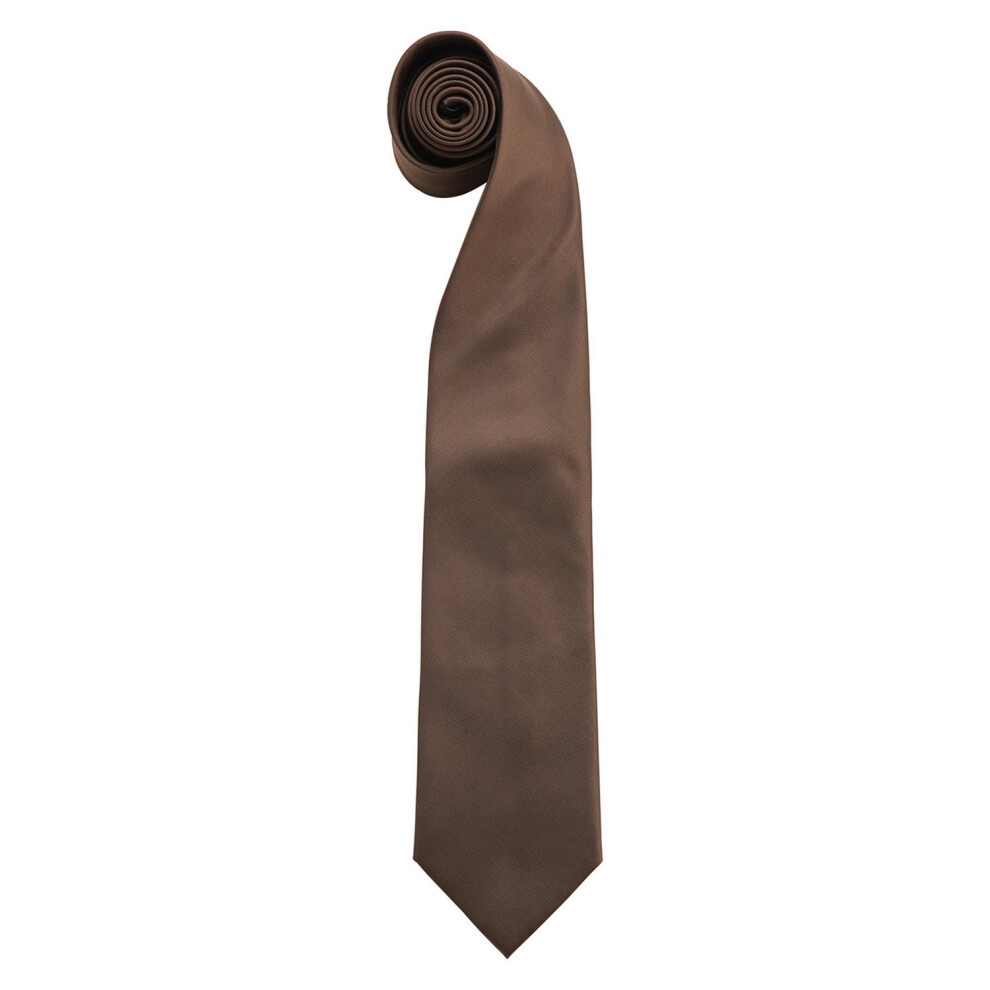 Premier (One Size, Brown) Mens Colours Fashion Tie