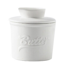 Buttertopf für die Arbeitsplatte mit Wasser, Butterbehälter für Streichfähige Butter, Keramik-Butterdose mit Deckel für die Arbeitsplatte A