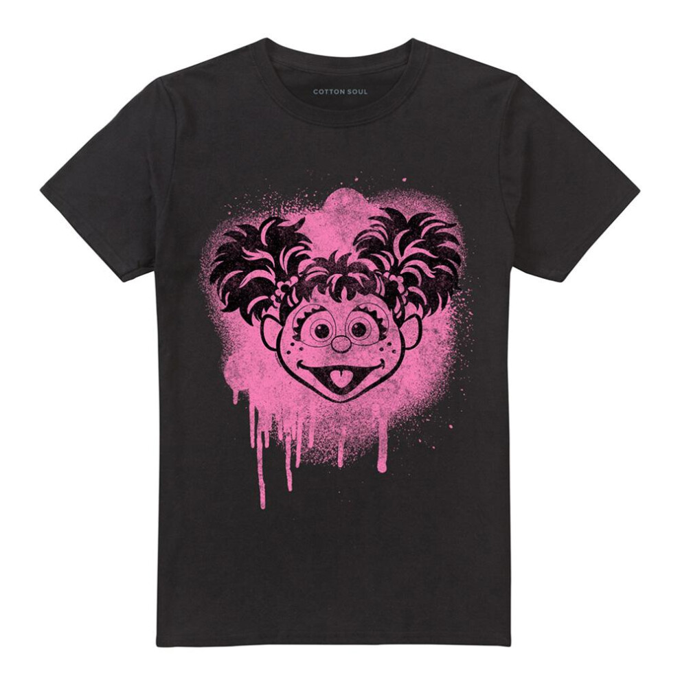 Sesame Street (3Xl, ) Unisex Adult Abby Cadabby Graffiti T-Shirt Black