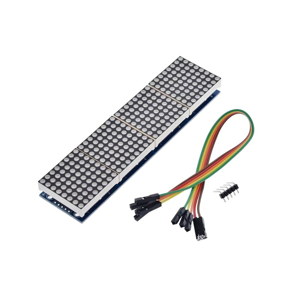 Max7219 Dot Matrix Module 8X8 Common Cathode Led Display 5V 4-In-1 With Dupont Wires Cable For Diy Projects A 6032833041565