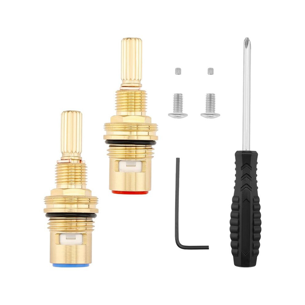 Brass 1-001 & Brass 1-002 Ceramic Valve Cartridges Set For Cold Widespread Cartridges And Hot Widespread Valve Core 6033176596798