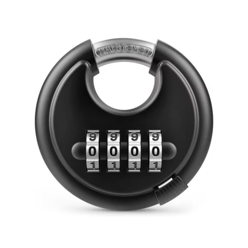4 Digit Combination Disc Padlock With Hardened Steel Shackle Combo Lock For Sheds, Storage Unit, School Gym Locker 4711672615213