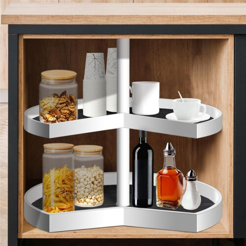 2 St Lazy Shelf Liner Circle Köksfoder Icke Vidhäftande Köksskåpsfoder Halkfria Halkfria Kylmattor 2